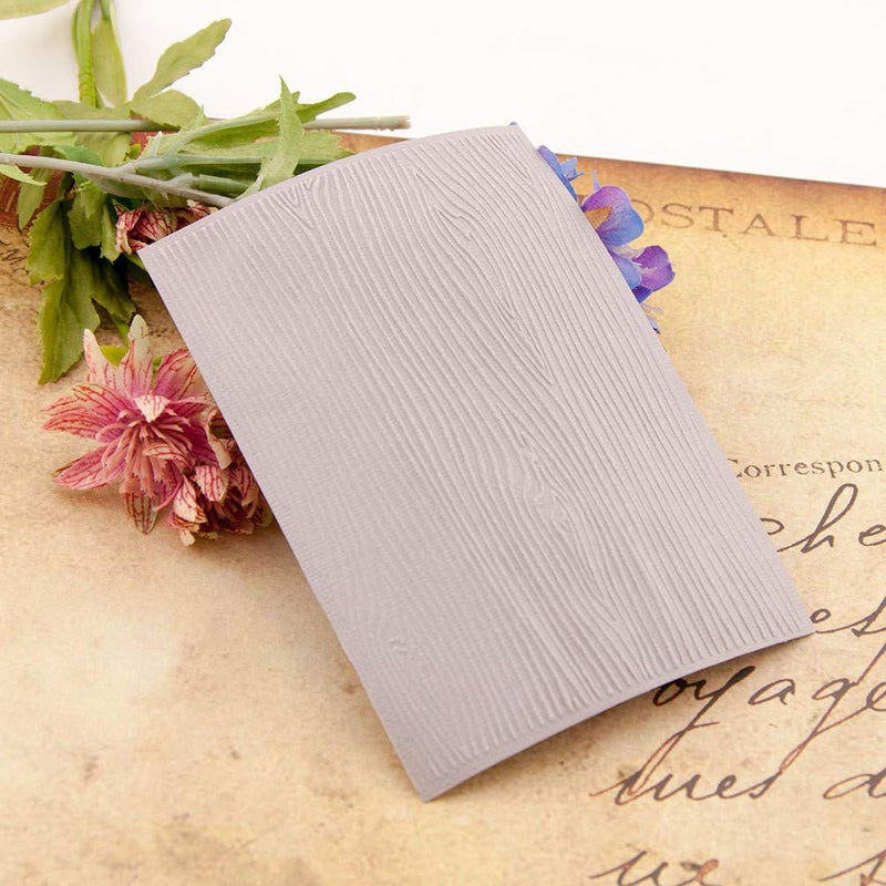 Arrietty Woodgrain Background Plastic Embossing Folders for Card Making Wood Pattern Template Folders for Scrapbooking DIY Album Card Tool Plastic Template Folders - Image 5